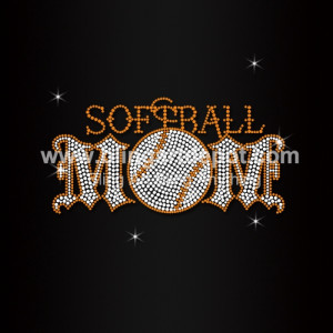 Rhinestone Softball Mom Heat Transfers